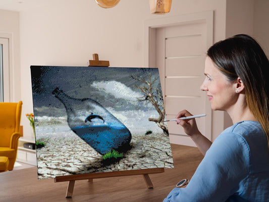 Diamond Painting - Hval i flaske