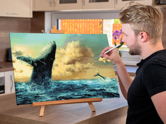Diamond Painting - Hvaler ved daggry