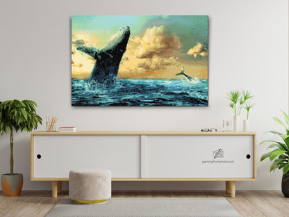Diamond Painting - Hvaler ved daggry