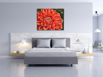 Diamond Painting - Rød Dahlia