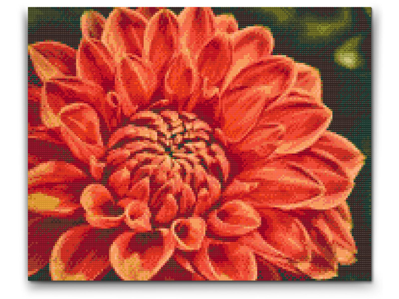 Diamond Painting - Rød Dahlia