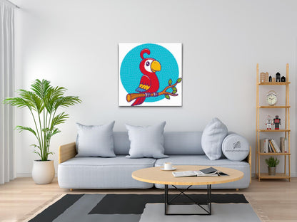 Diamond Painting - Rød papegøje