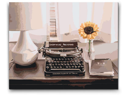 Paint by Numbers - Vintage skrivemaskine