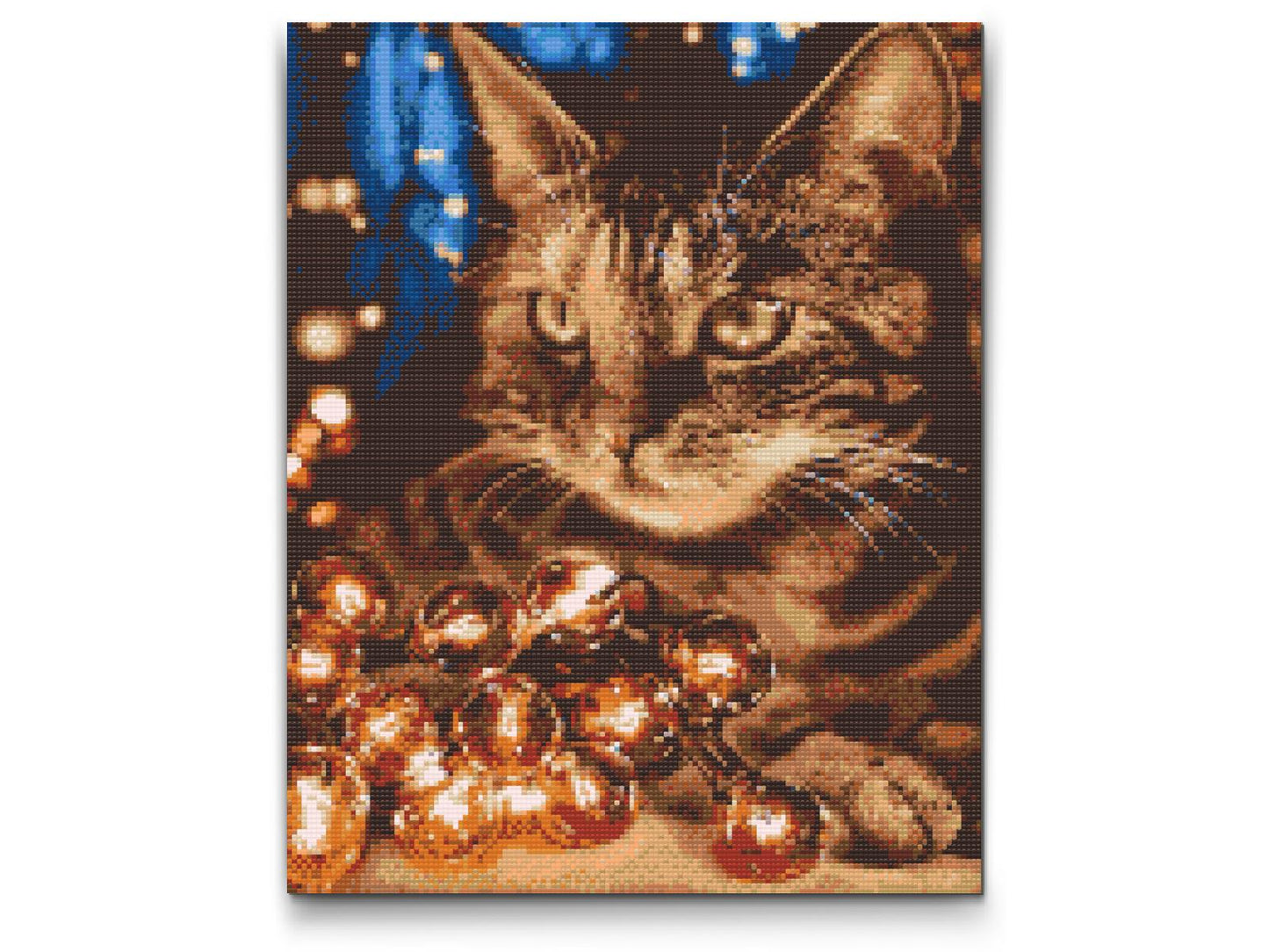 Diamond Painting - Kat med lyskæder