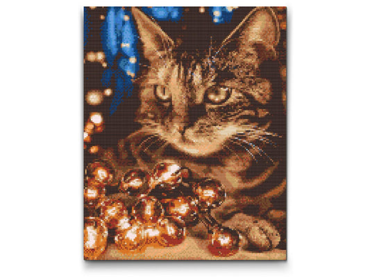 Diamond Painting - Kat med lyskæder