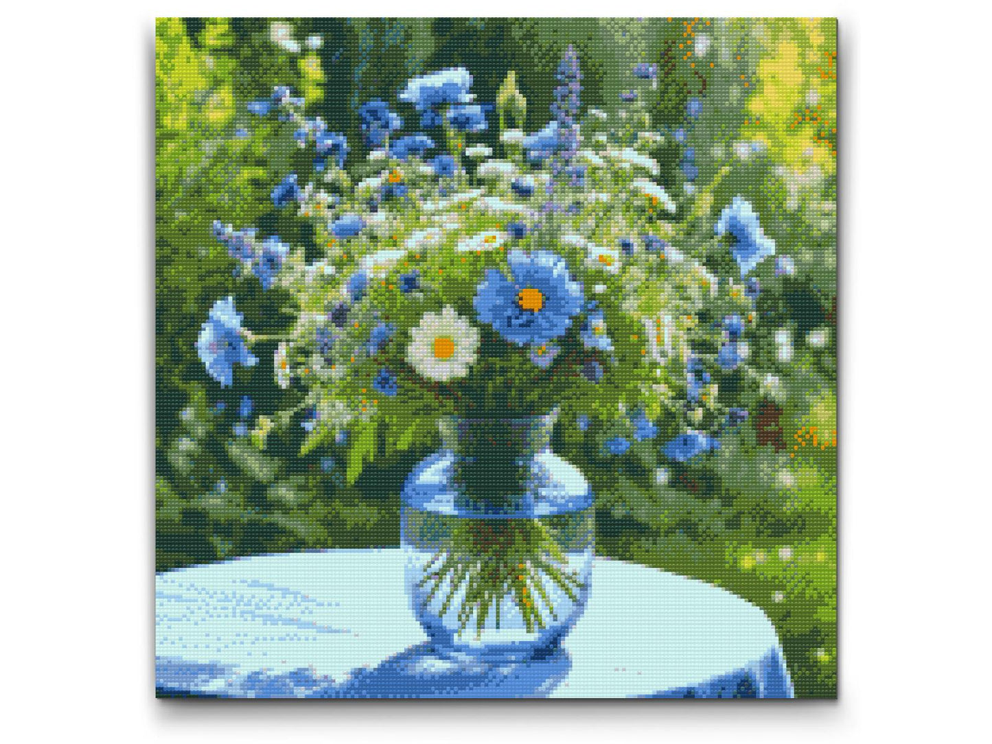 Diamond Painting - Buket i blå toner