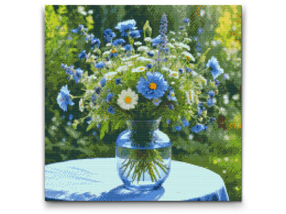 Diamond Painting - Buket i blå toner