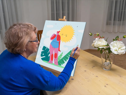 Paint by Numbers - Illustration - Solbadning