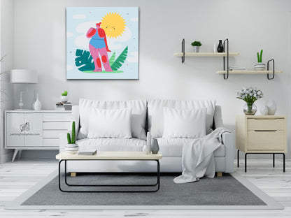 Paint by Numbers - Illustration - Solbadning