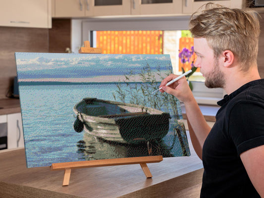 Diamond Painting - Balaton, båd – Ungarn
