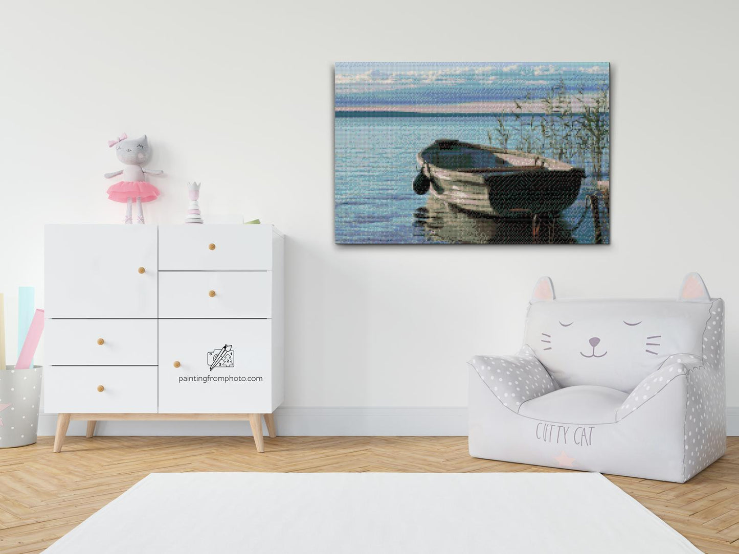 Diamond Painting - Balaton, båd – Ungarn