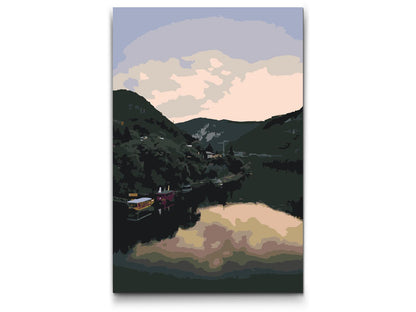 Paint by Numbers - Visegrád, floden – Ungarn