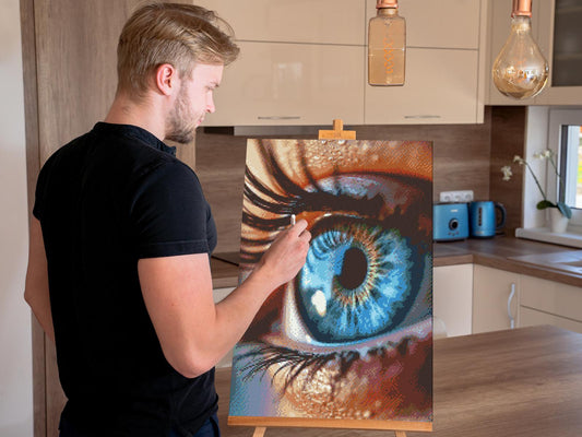 Diamond Painting - Himmelblåt øje