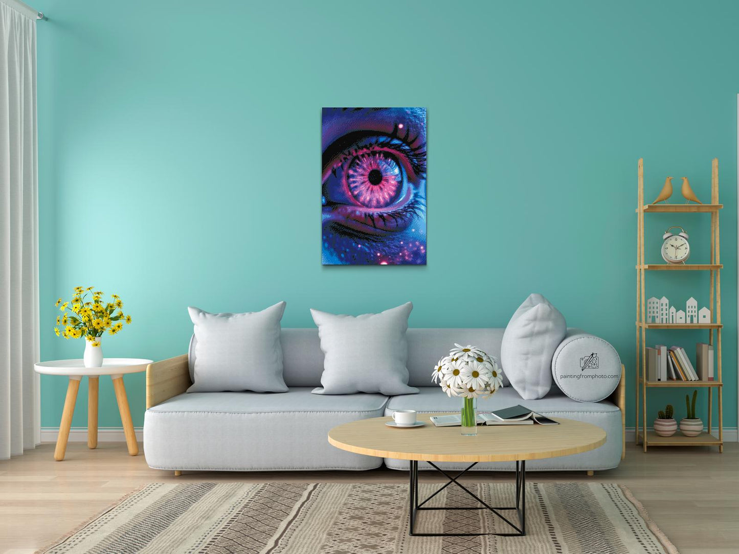 Diamond Painting - Øje med lilla nuance