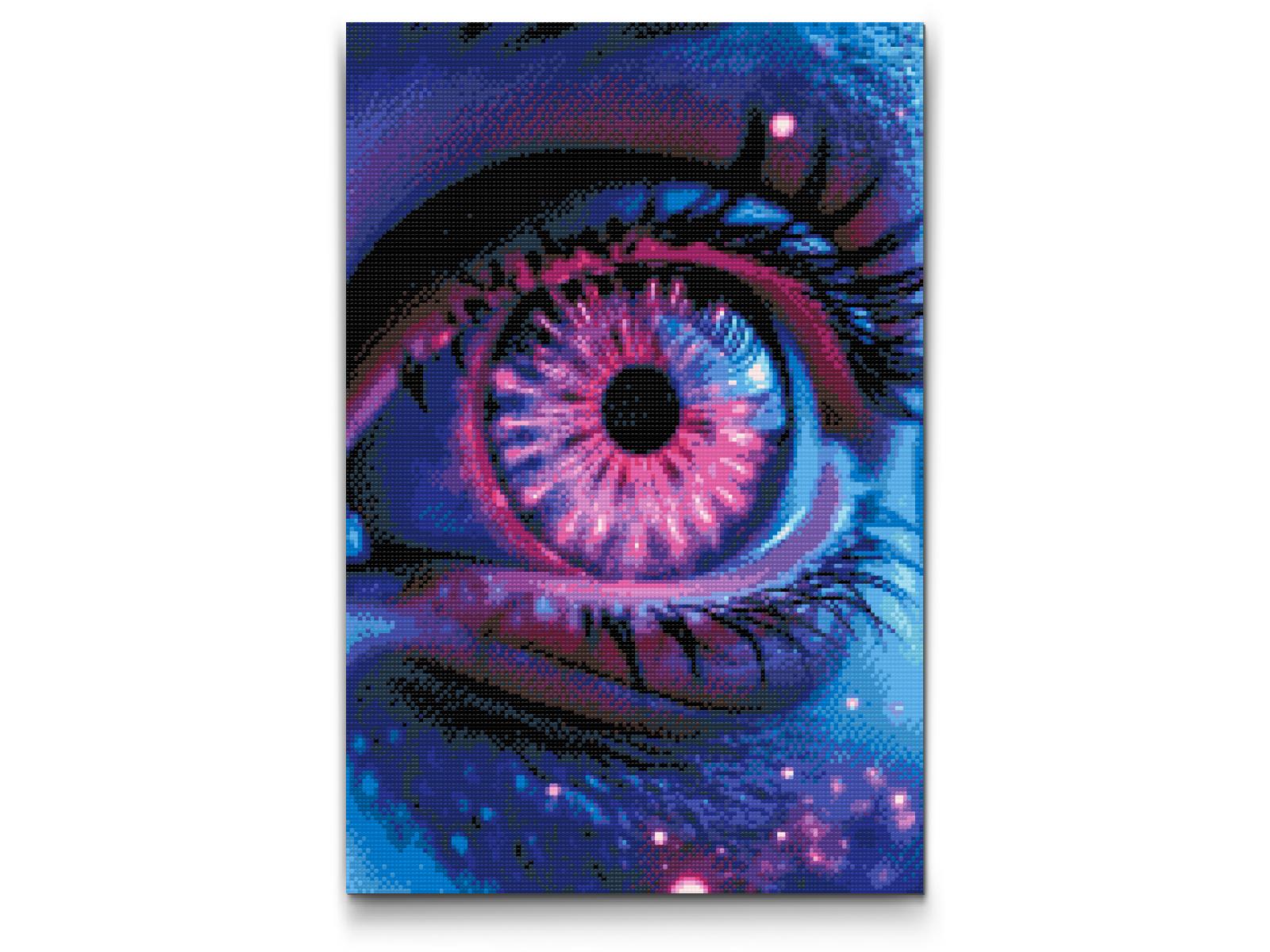 Diamond Painting - Øje med lilla nuance