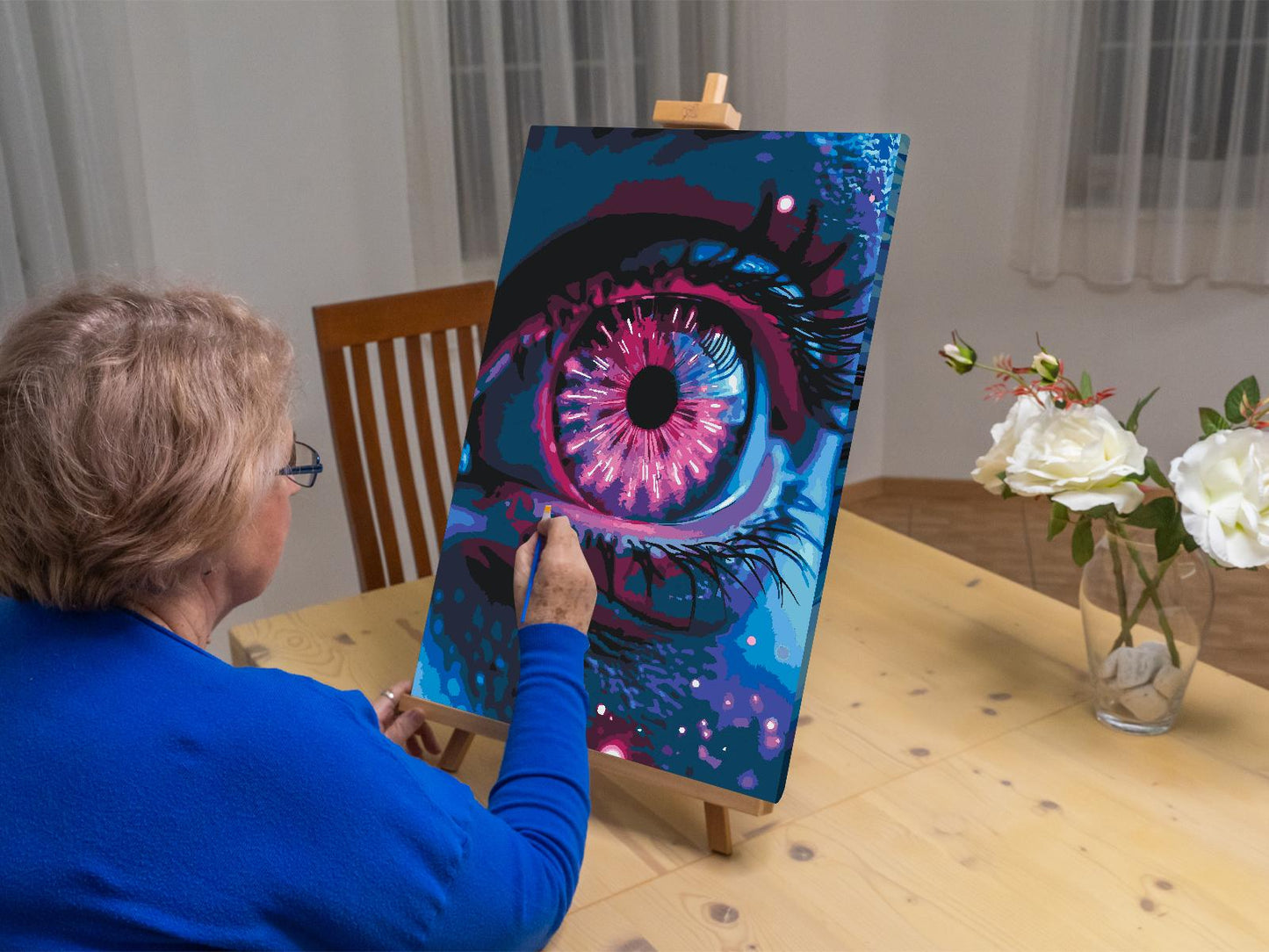 Paint by Numbers - Øje med lilla nuance