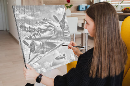 Mal-med-prikker -  Bombardiro Crocodillo
