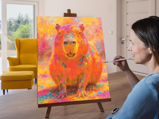 Diamond Painting - Farverig kapibara