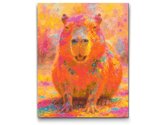 Diamond Painting - Farverig kapibara