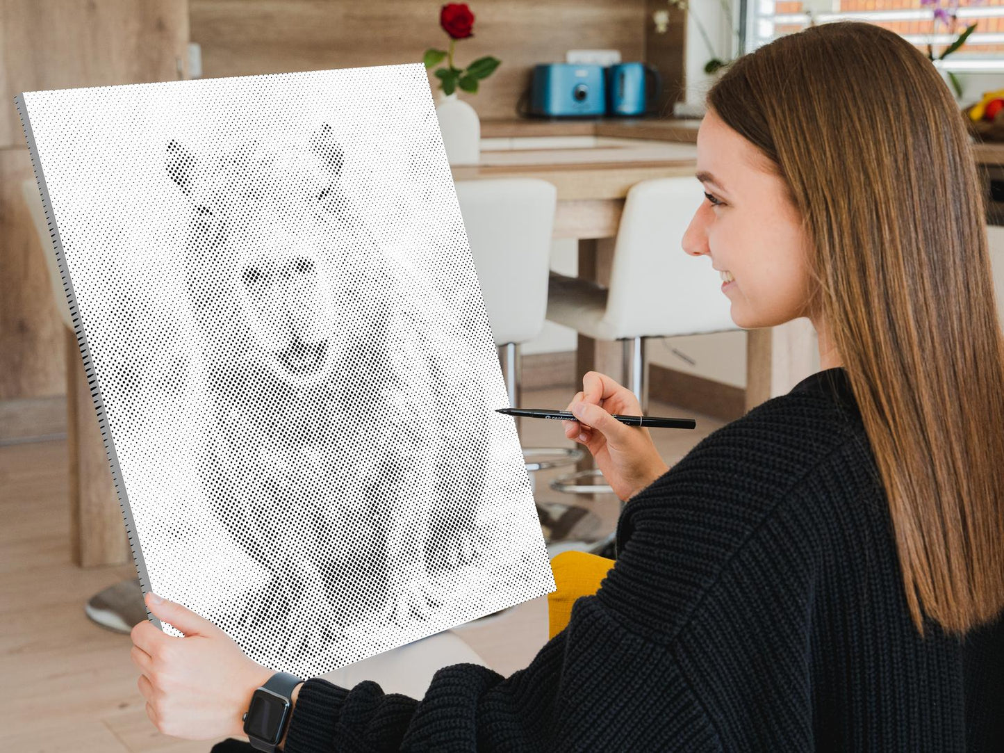 Mal-med-prikker -  Farverig kapibara