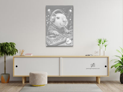 Mal-med-prikker -  DJ capybara