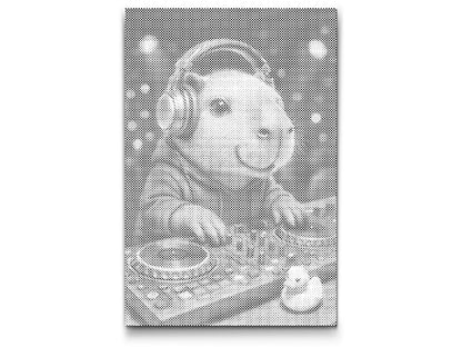 Mal-med-prikker -  DJ capybara
