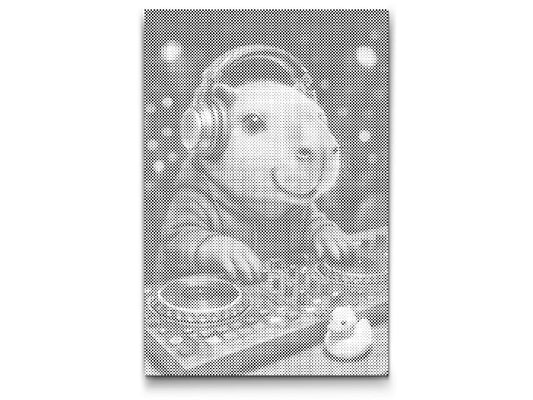 Mal-med-prikker -  DJ capybara