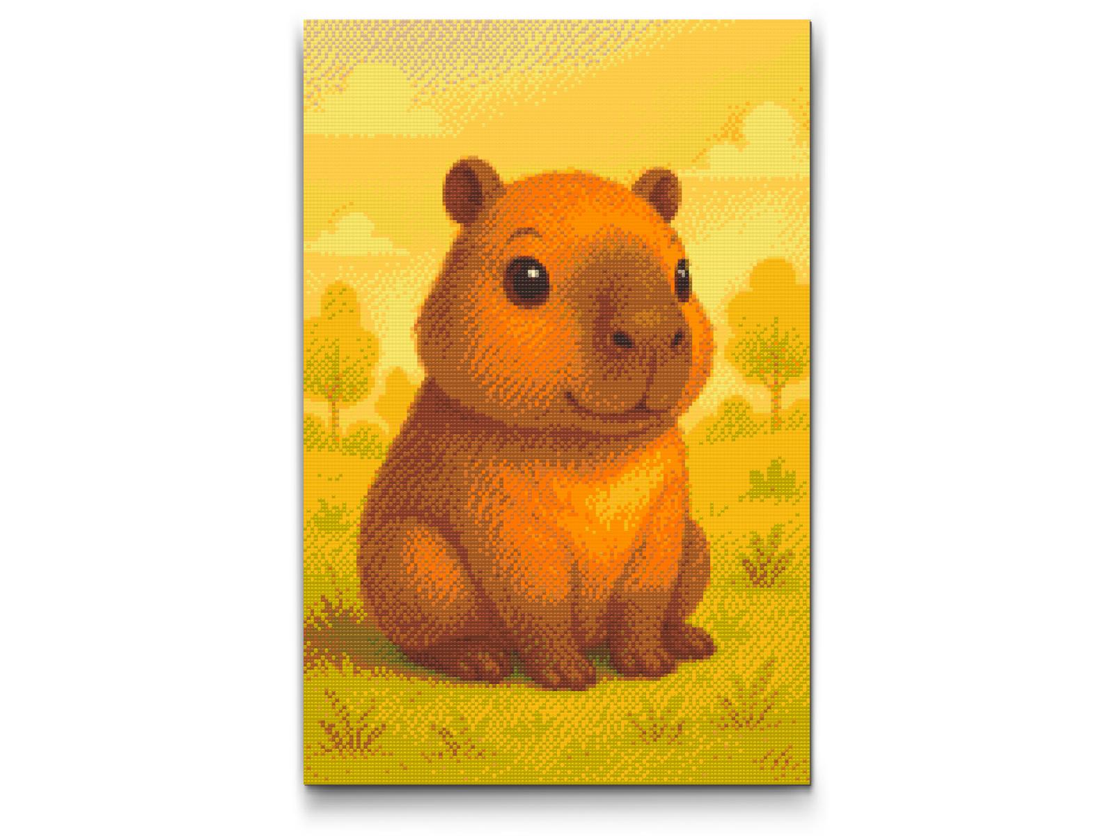 Diamond Painting - Capybara på engen