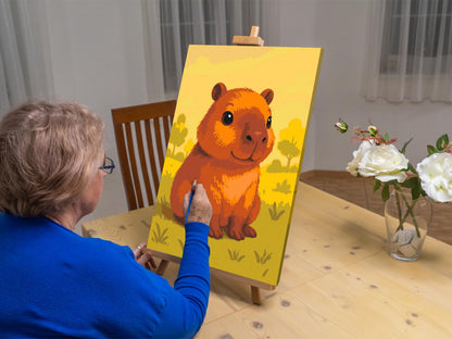 Paint by Numbers - Capybara på engen