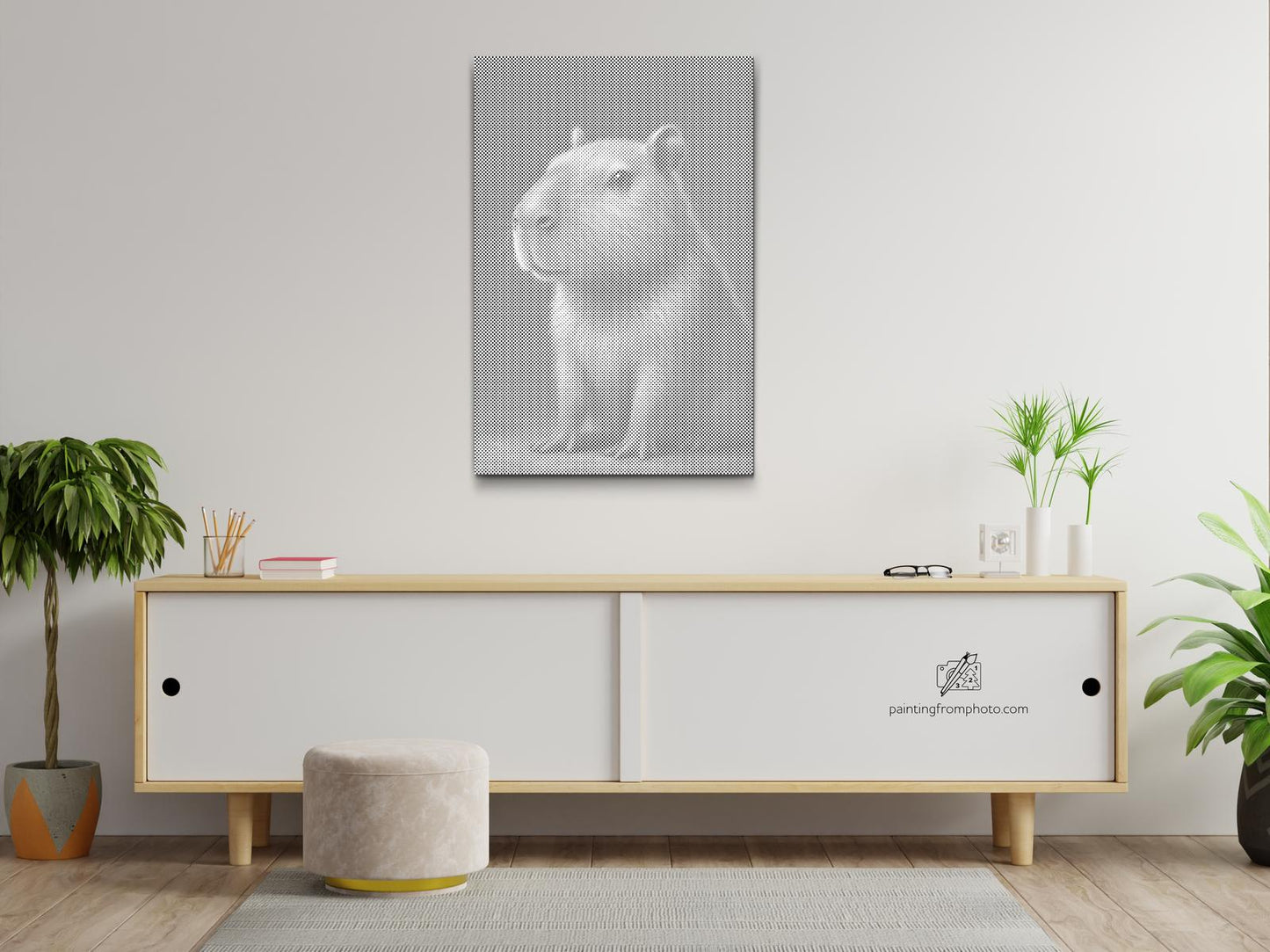 Mal-med-prikker -  Capybara i skoven