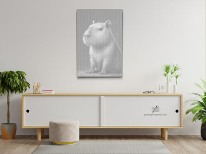 Mal-med-prikker -  Capybara i skoven