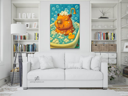 Diamond Painting - Capybara i badekarret