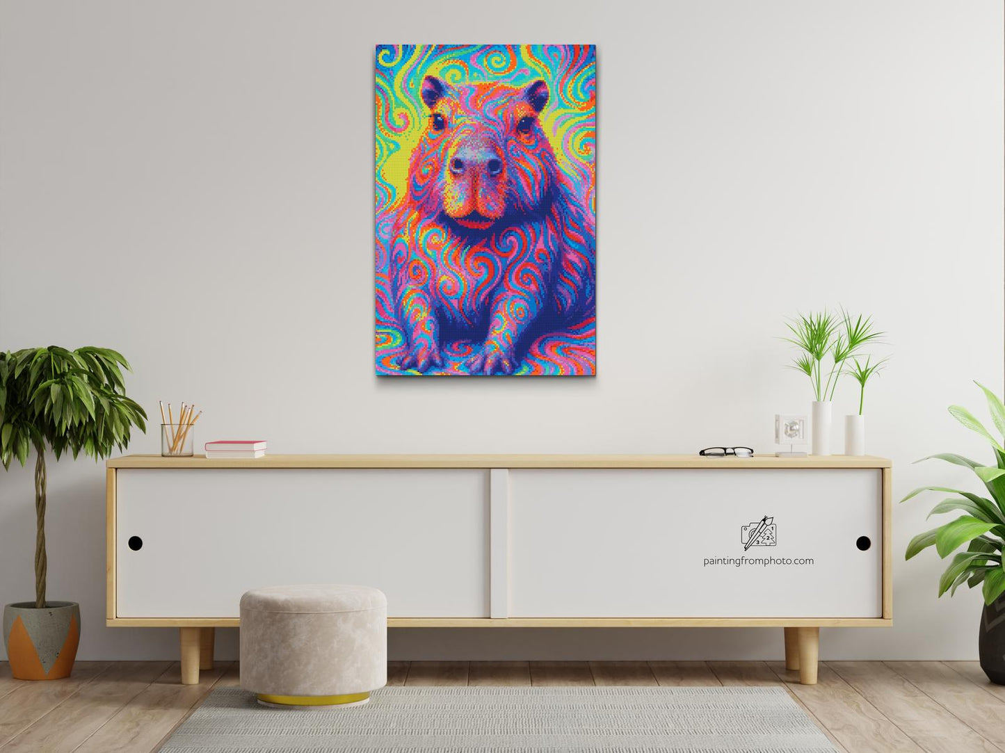 Diamond Painting - Psykedelisk kapybara