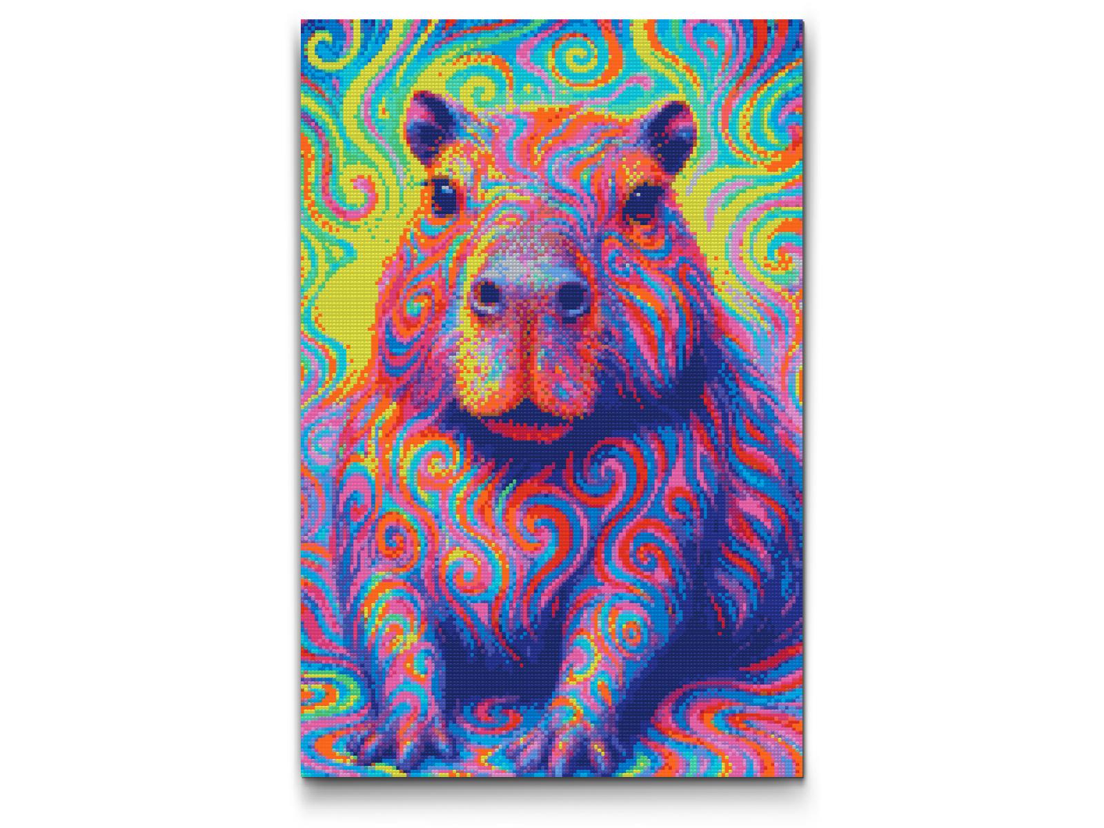 Diamond Painting - Psykedelisk kapybara