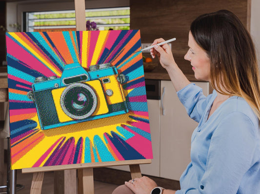 Diamond Painting - Popkunst - Kamera