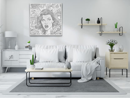 Mal-med-prikker -  Popkunst - Kvinde