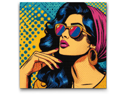 Diamond Painting - Pop art - Skønhed i briller