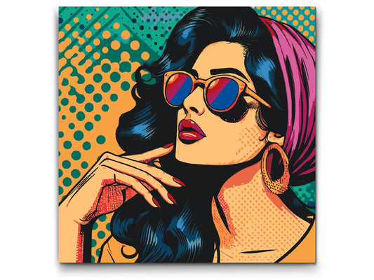 Paint by Numbers - Pop art - Skønhed i briller