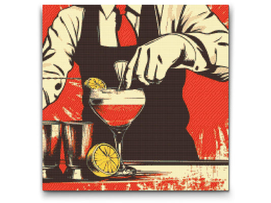 Diamond Painting - Pop art - Bartender