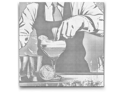Mal-med-prikker -  Pop art - Bartender