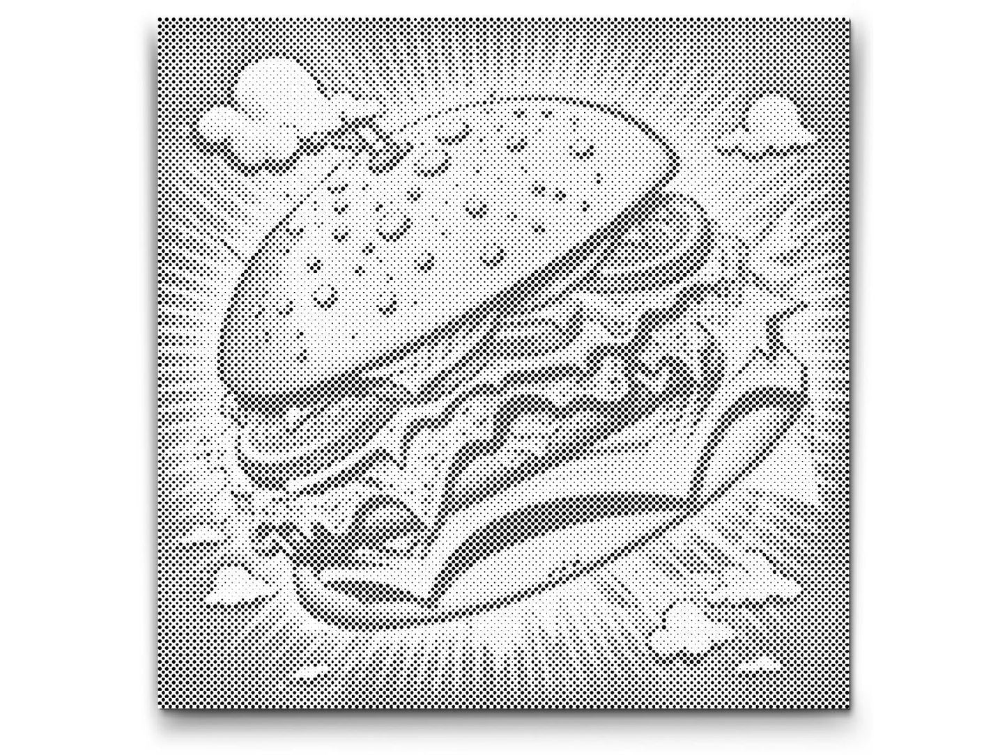 Mal-med-prikker -  Pop art - Burger