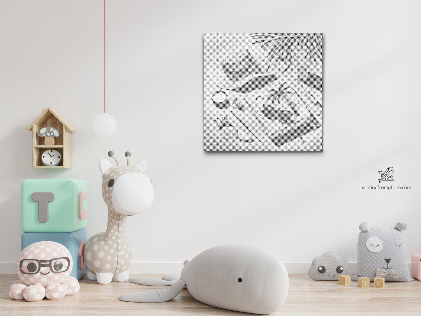 Mal-med-prikker -  Pop art - Sommerens nødvendigheder