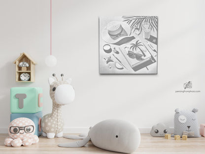 Mal-med-prikker -  Pop art - Sommerens nødvendigheder