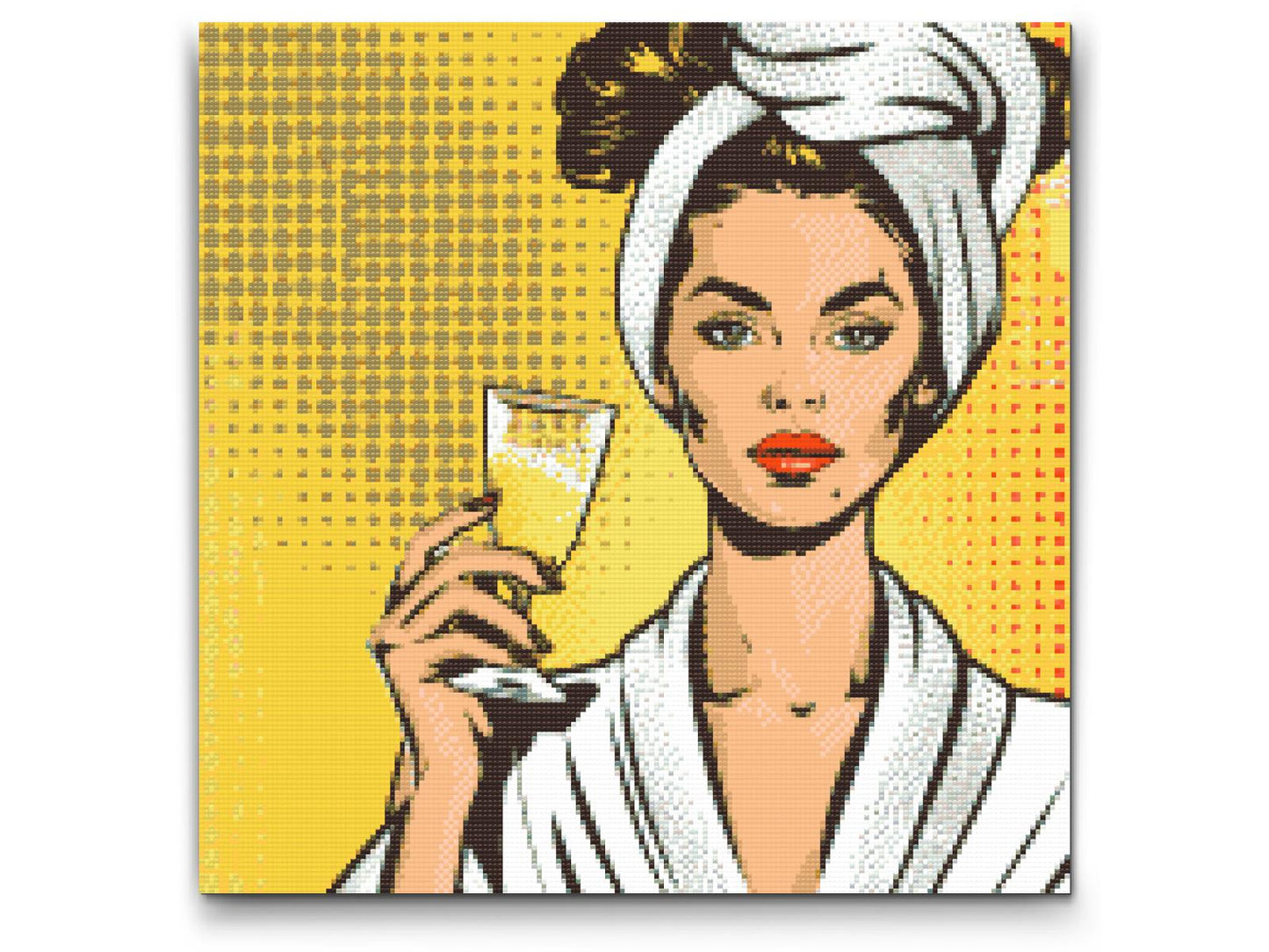 Diamond Painting - Pop art - Wellness og prosecco