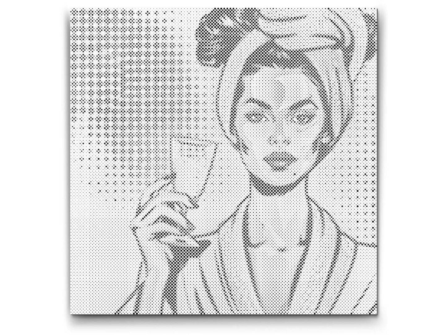 Mal-med-prikker -  Pop art - Wellness og prosecco