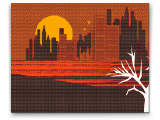 Diamond Painting - Orange Skyline