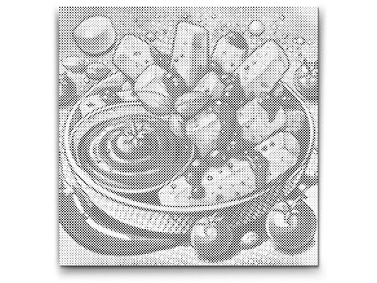 Mal-med-prikker -  Pop art - Pommes frites