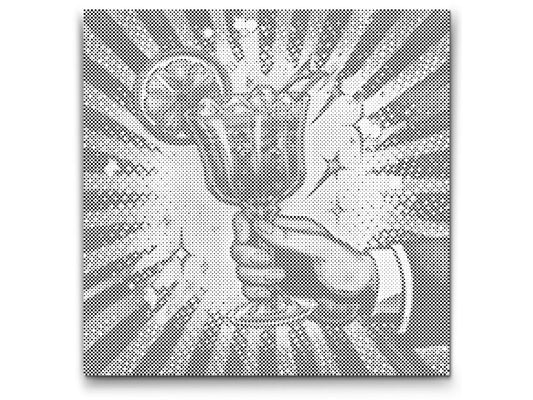 Mal-med-prikker -  Pop art - Cocktail