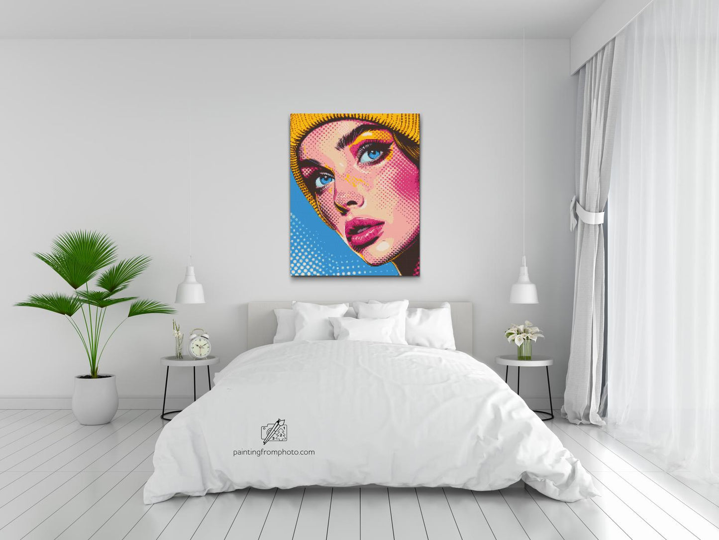 Diamond Painting - Pop art - Kvinde med hat