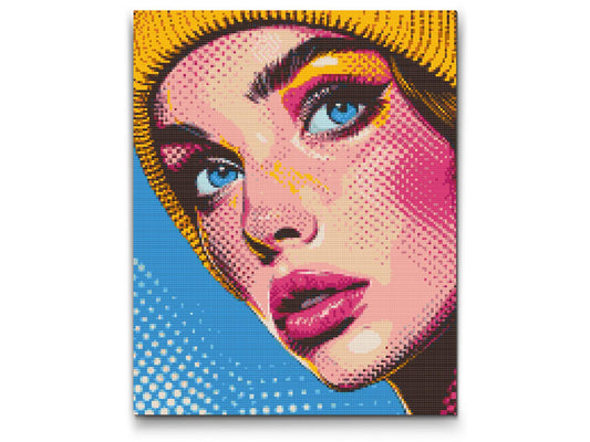 Diamond Painting - Pop art - Kvinde med hat